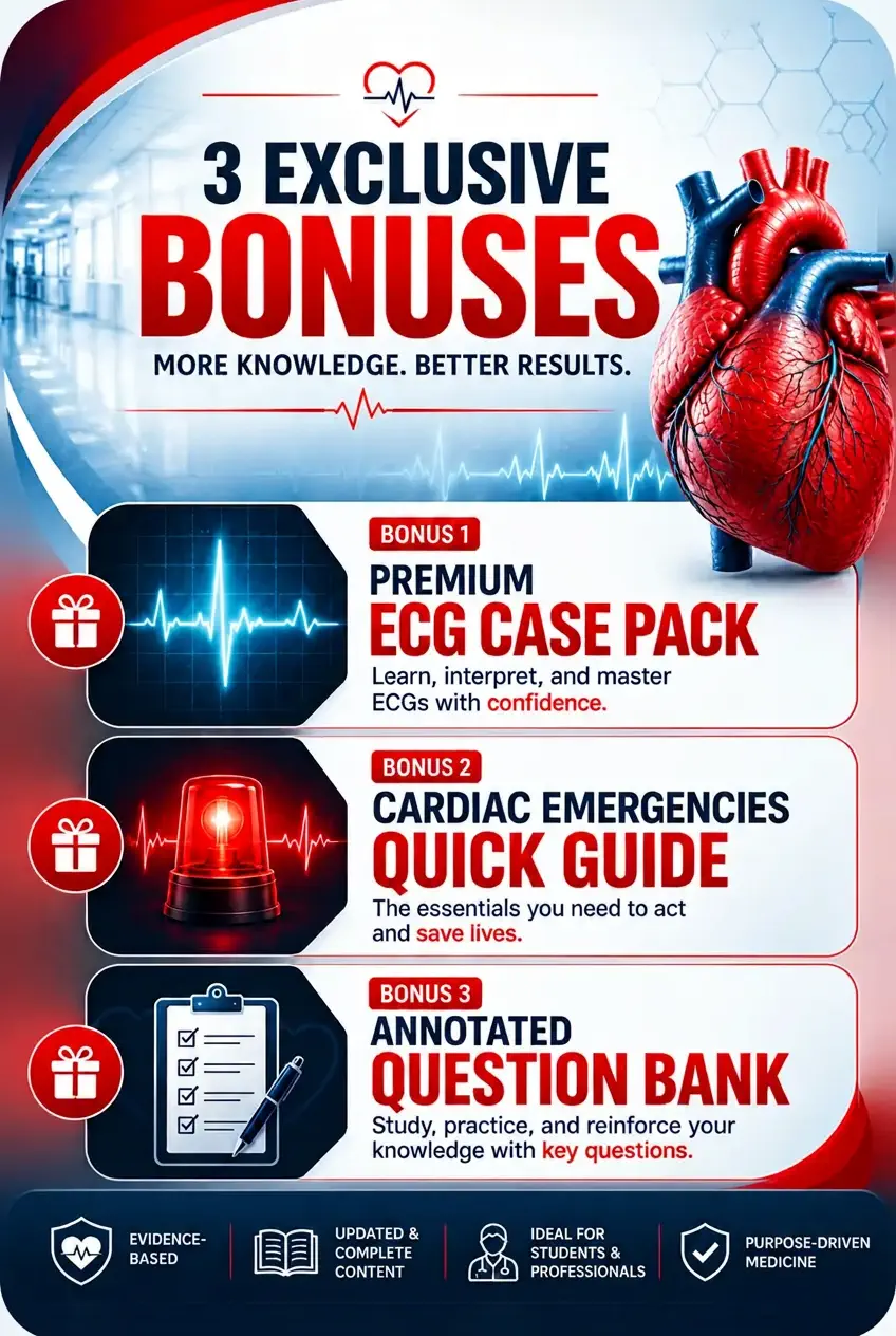 3 exclusive bonuses included with the cardiology e-book